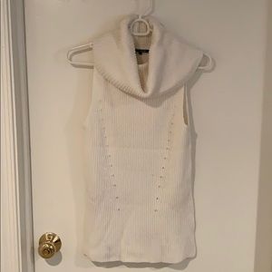White Sleeveless Sweater